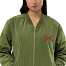 Comprar Chaqueta bomber El Honor es mi Divisa Bandera España La Flamenca de Borgoña Patricia Muñoz VOX