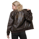 Comprar Chaqueta bomber piel vegana Tu regere imperio fluctus Hispane memento Bandera España La Flamenca de Borgoña Patricia Muñoz VOX