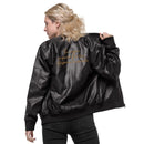 Comprar Chaqueta bomber piel vegana Tu regere imperio fluctus Hispane memento Bandera España La Flamenca de Borgoña Patricia Muñoz VOX