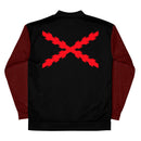 Comprar Chaqueta bomber unisex Cruz Borgoña mosaico Bandera España La Flamenca de Borgoña Patricia Muñoz VOX