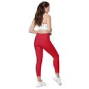 Comprar Leggins Bandera de España mujer cintura cruzada con bolsillos Bandera España La Flamenca de Borgoña Patricia Muñoz VOX