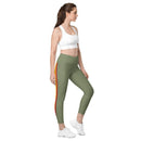 Comprar Leggins verde cintura cruzada con bolsillos Bandera de España Bandera España La Flamenca de Borgoña Patricia Muñoz VOX