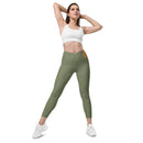 Comprar Leggins verde cintura cruzada con bolsillos Bandera de España Bandera España La Flamenca de Borgoña Patricia Muñoz VOX