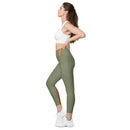 Comprar Leggins verde cintura cruzada con bolsillos Bandera de España Bandera España La Flamenca de Borgoña Patricia Muñoz VOX