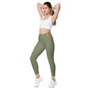 Comprar Leggins verde cintura cruzada con bolsillos Bandera de España Bandera España La Flamenca de Borgoña Patricia Muñoz VOX