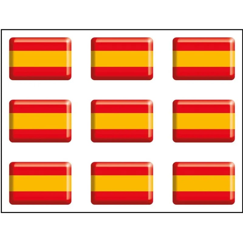 3 Pegatinas relieve Bandera de España