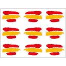 Pegatina silicona Bandera España trazos 18x11 mm (1 unidad) La Flamenca de Borgoña Patricia Muñoz VOX