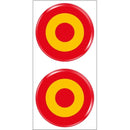 Pegatina silicona Escarapela Bandera España diana circular 33 mm (1 unidad) La Flamenca de Borgoña Patricia Muñoz VOX