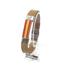Comprar Pulsera Bandera España Serraje camel Bandera España La Flamenca de Borgoña Patricia Muñoz VOX