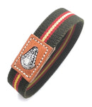 Pulsera Virgen del Rocío bandera España La Flamenca de Borgoña Patricia Muñoz VOX