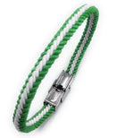Comprar Pulsera trenzada bandera Andalucía cierre metálico Bandera España La Flamenca de Borgoña Patricia Muñoz VOX