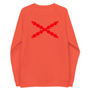 Comprar Sudadera Cruz de Borgoña orgánica raglán unisex Bandera España La Flamenca de Borgoña Patricia Muñoz VOX