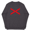 Comprar Sudadera Cruz de Borgoña orgánica raglán unisex Bandera España La Flamenca de Borgoña Patricia Muñoz VOX