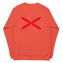 Comprar Sudadera Cruz de Borgoña orgánica raglán unisex Bandera España La Flamenca de Borgoña Patricia Muñoz VOX