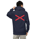 Comprar Sudadera Cruz de San Andrés capucha unisex Bandera España La Flamenca de Borgoña Patricia Muñoz VOX