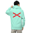 Comprar Sudadera Cruz de San Andrés capucha unisex Bandera España La Flamenca de Borgoña Patricia Muñoz VOX