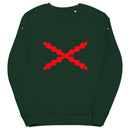 Comprar Sudadera orgánica unisex Cruz de Borgoña Bandera España La Flamenca de Borgoña Patricia Muñoz VOX