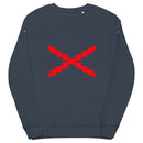Comprar Sudadera orgánica unisex Cruz de Borgoña Bandera España La Flamenca de Borgoña Patricia Muñoz VOX