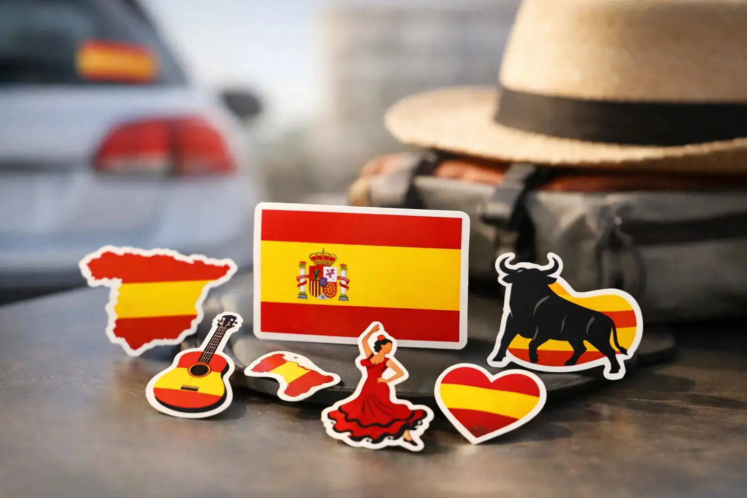 Adhesivos de España para llevar tu orgullo