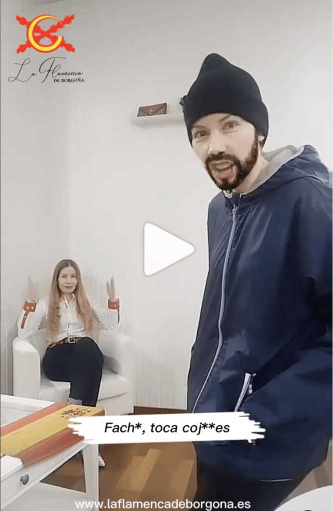 ¡Facha, toca cojones! Bandera España La Flamenca de Borgoña 