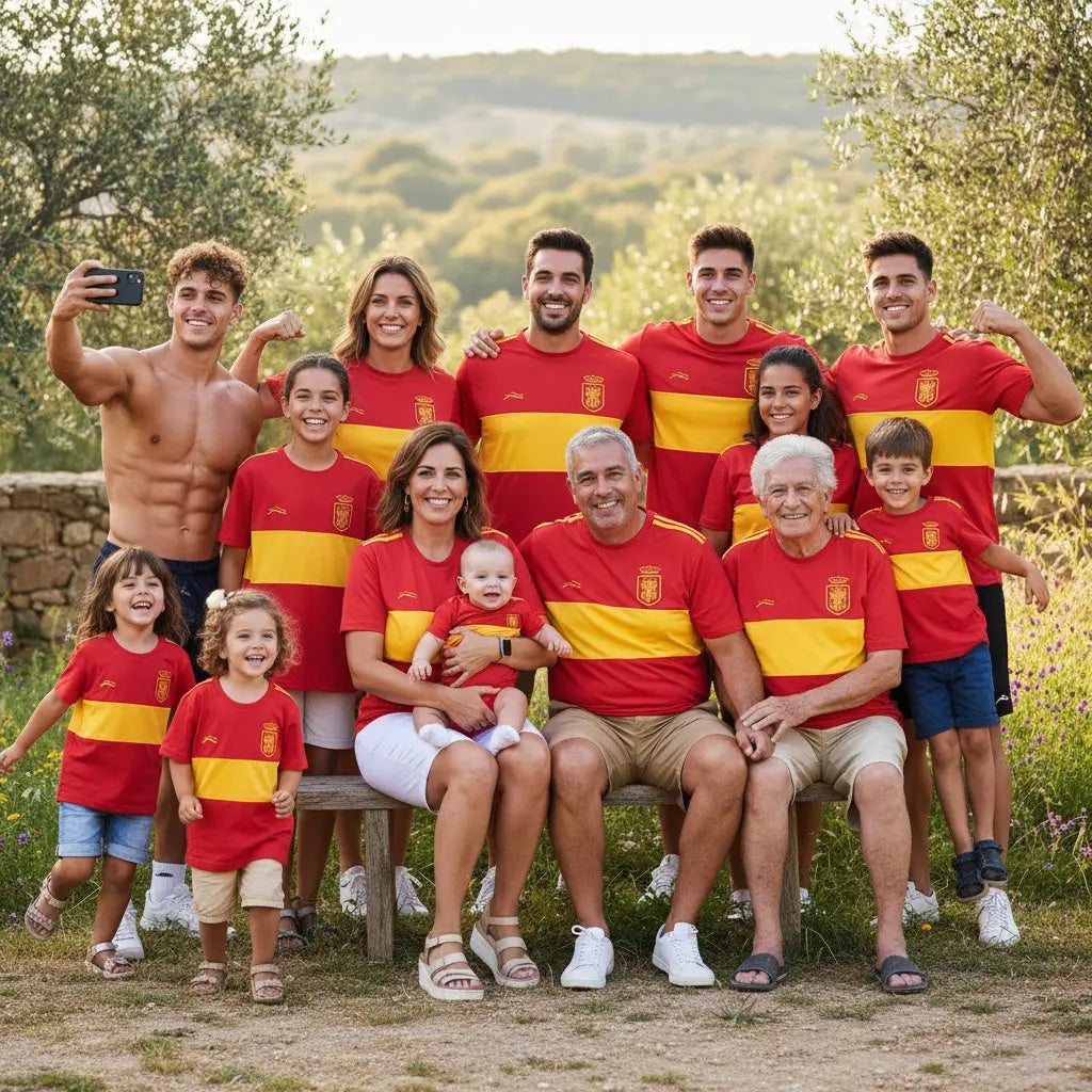 La-Familia-Española-Cómo-Los-Valores-Tradicionales-Crean-Hombres-Y-Mujeres-Fuertes La Flamenca de Borgoña Bandera España