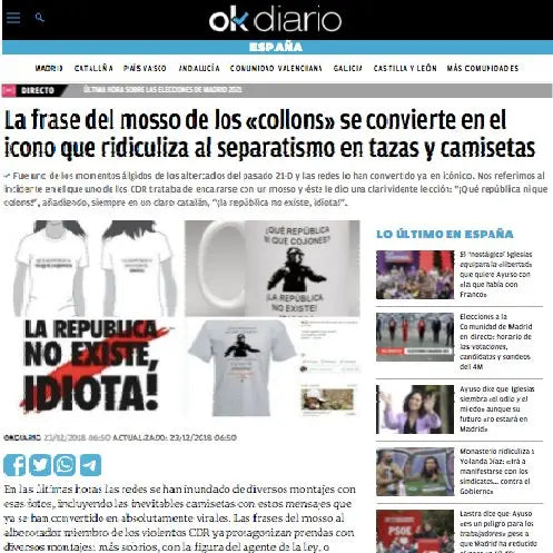 La República no existe, Idiota La Flamenca de Borgoña, Bandera de España, Cruz de Borgoña, Patricia Muñoz, VOX, Santiago Abascal 