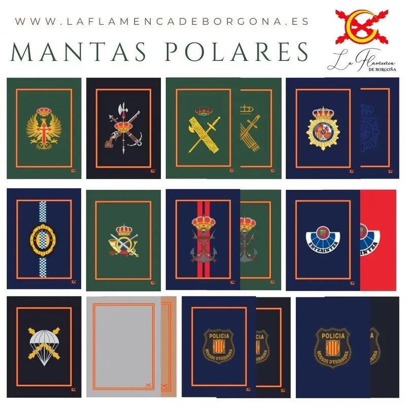 Manta polar de la Guardia Civil 2023 La Flamenca de Borgoña, Bandera de España, Cruz de Borgoña, Patricia Muñoz, VOX, Santiago Abascal 