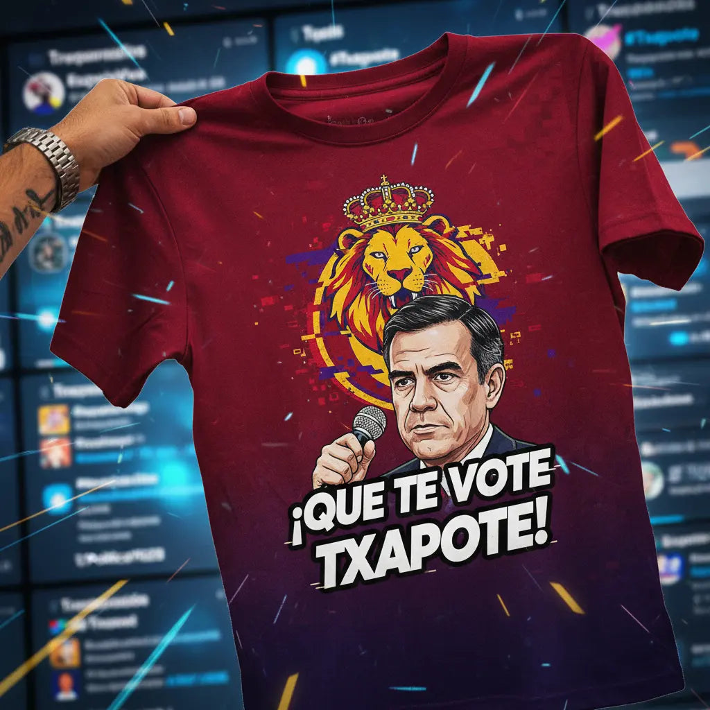 Tendencias-Políticas-Virales-en-Ropa-Cómo-Convertimos-Twitter-en-Camisetas La Flamenca de Borgoña Bandera España