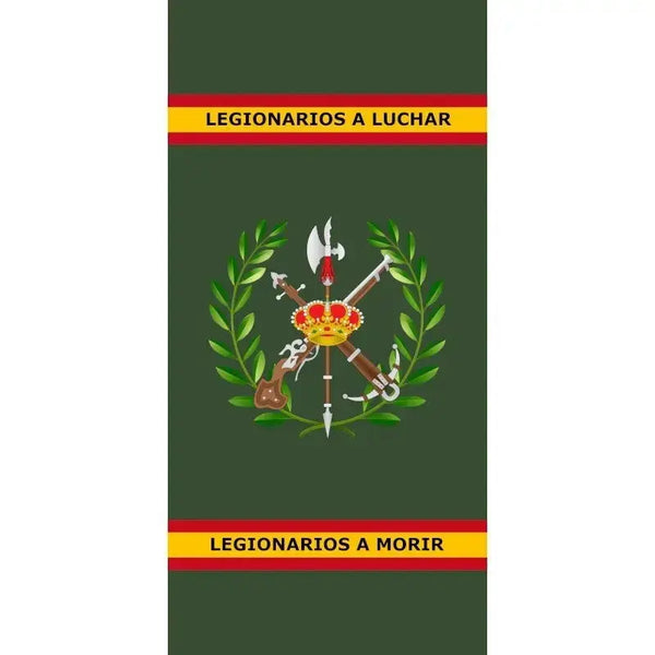 Toalla: Legionarios a luchar, legionarios a morir La Flamenca de Borgoña, Bandera de España, Cruz de Borgoña, Patricia Muñoz, VOX, Santiago Abascal 