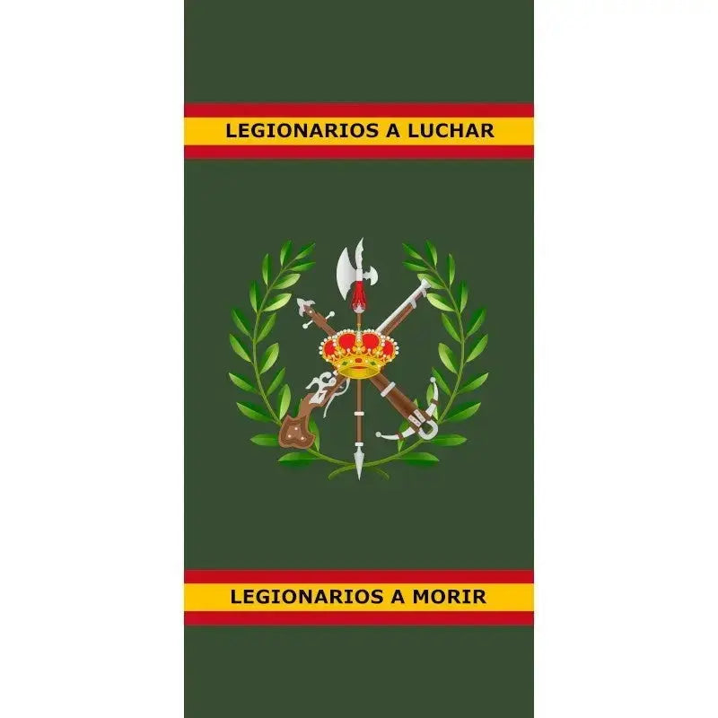 Toalla: Legionarios a luchar, legionarios a morir La Flamenca de Borgoña, Bandera de España, Cruz de Borgoña, Patricia Muñoz, VOX, Santiago Abascal 