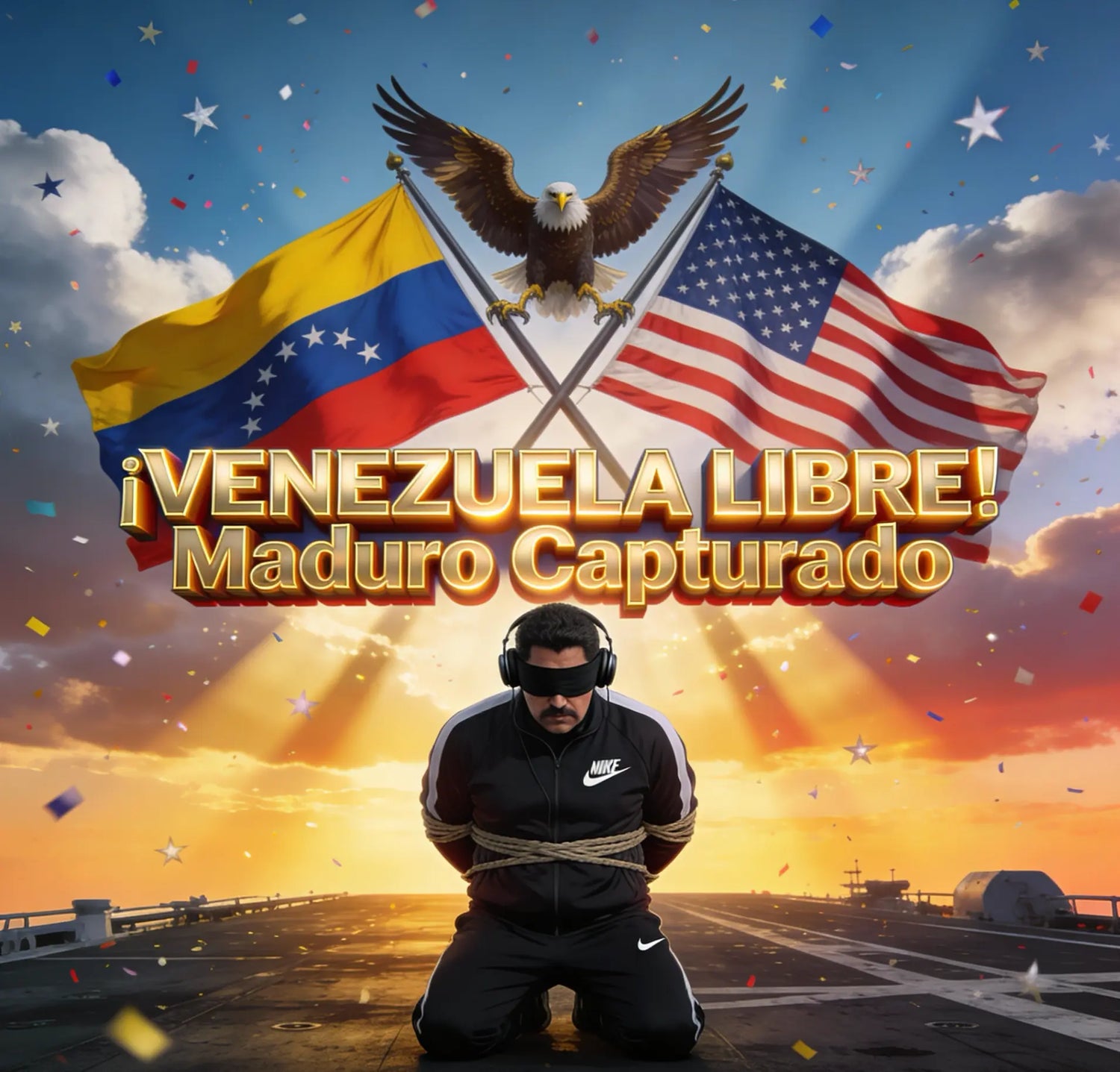 Trump captura al narco–dictador Maduro: la victoria que libera a Venezuela y deja en evidencia a quienes apoyan a un asesino La Flamenca de Borgoña Bandera España