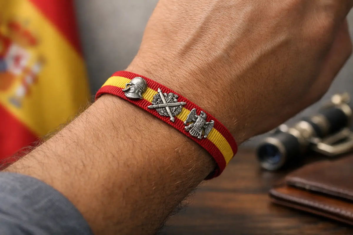 Pulsera de tela Honor, Valor y Lealtad de España