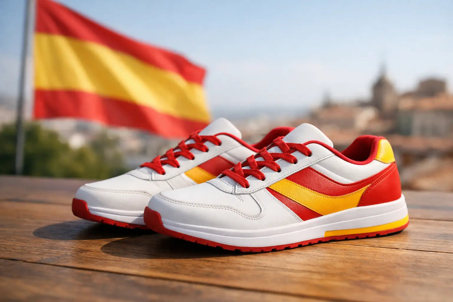 Zapatillas con la bandera de España para lucir orgullo