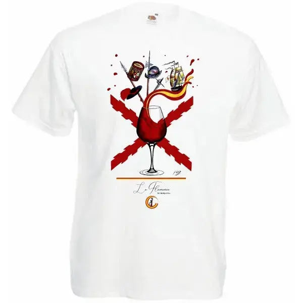 Comprar Camisetas-Niños La Flamenca de Borgoña Bandera España