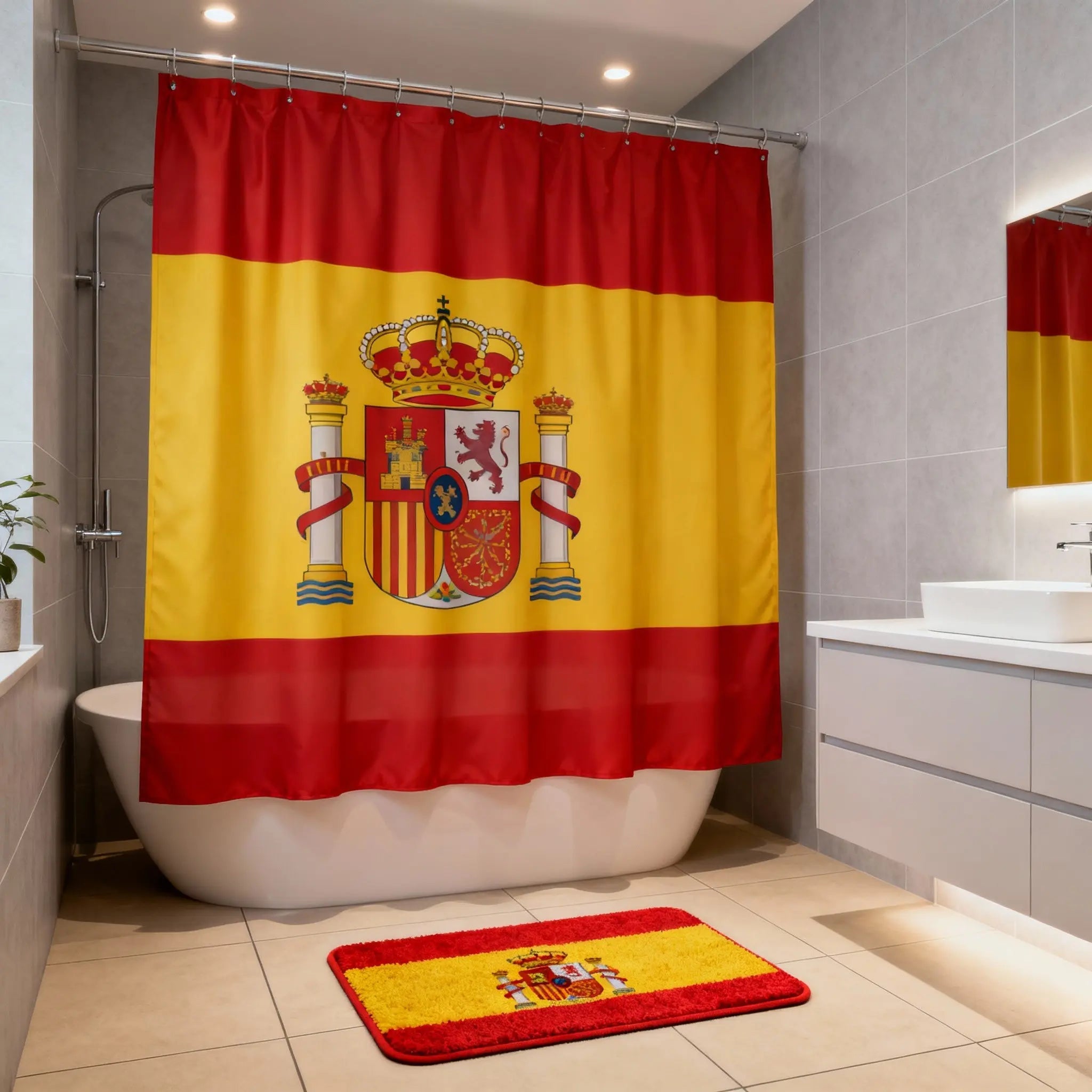 Comprar Cortinas-de-ducha La Flamenca de Borgoña Bandera España
