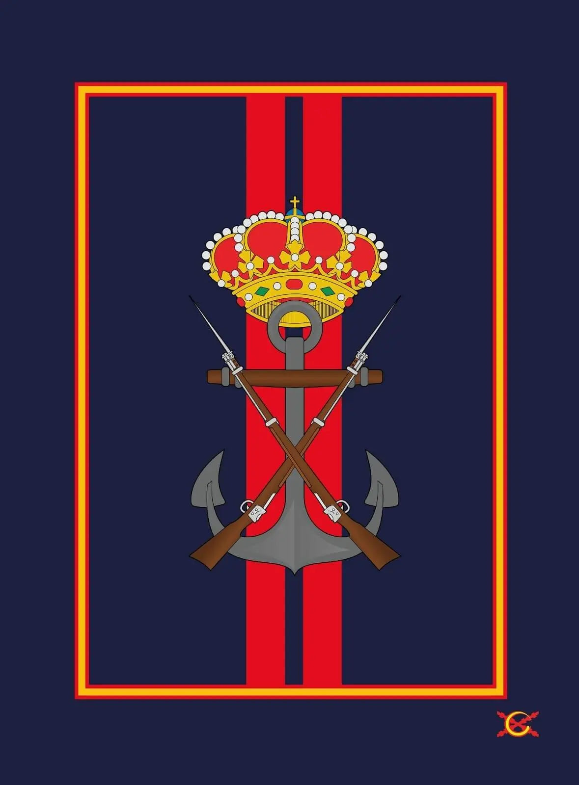 Infantería de Marina Bandera España La Flamenca de Borgoña