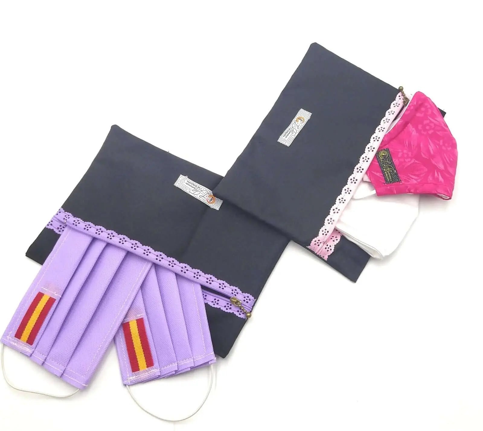 Neceser FFP2 para mascarillas Bandera España La Flamenca de Borgoña