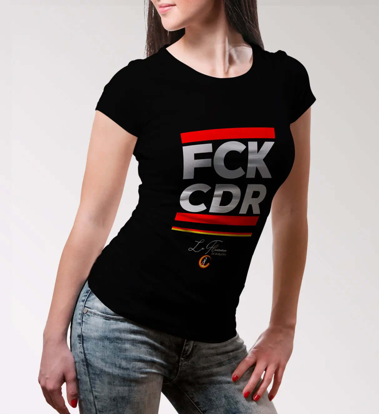 Camisetas mujer Bandera España La Flamenca de Borgoña