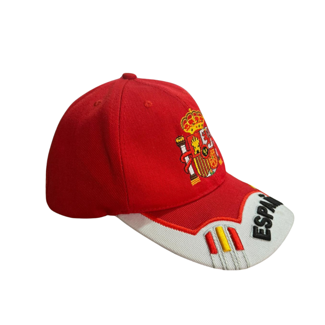 Gorra Bandera España Escudo rojo y blanco - LaFlamencadeBorgoña