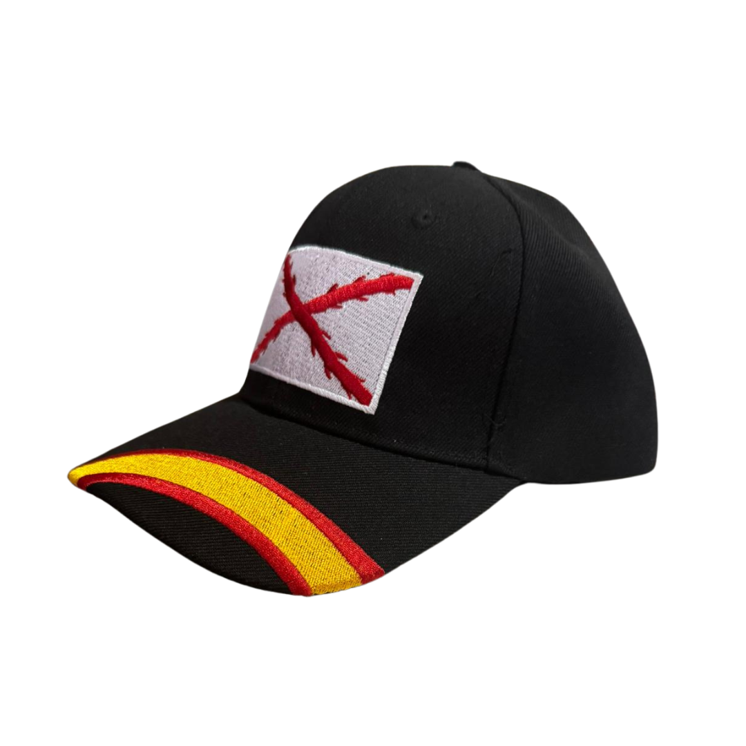 Gorra Bandera España y Cruz de Borgoña - LaFlamencadeBorgoña