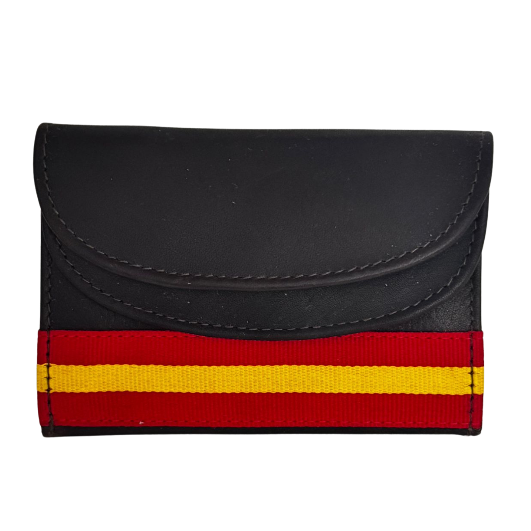 cartera de piel bandera de España doble solapa