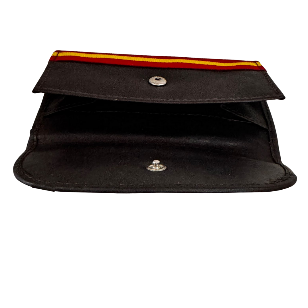 cartera de piel bandera de España doble solapa