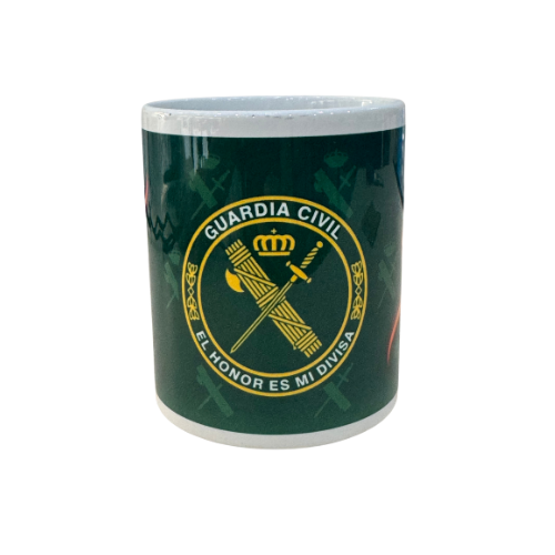 Taza Cerámica Guardia Civil El Honor es mi Divisa Verde