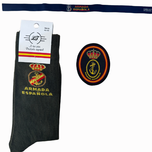 Lote 6 - Lote Armada Española: Calcetines, Parche y Pulsera