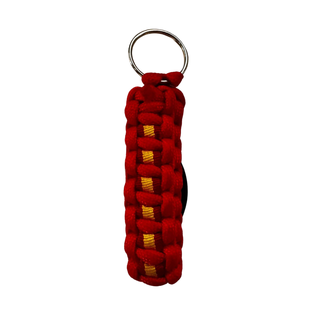 Llavero Cruz de Borgoña paracord rojo