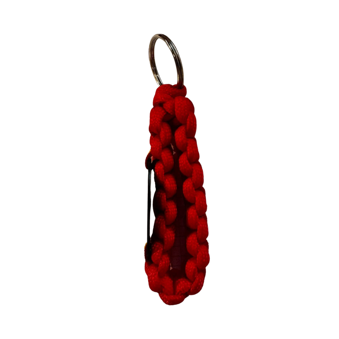 Llavero Cruz de Borgoña paracord rojo