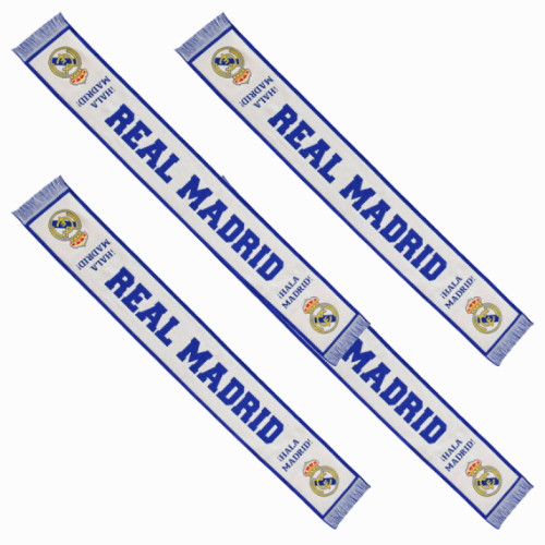 Bufanda Real Madrid Aficionados Blanco y Azul