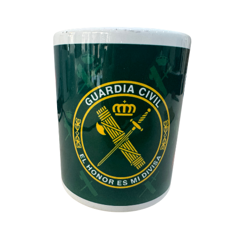 Taza Cerámica Guardia Civil El Honor es mi Divisa Verde