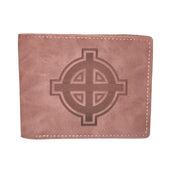 Cartera piel serraje Cruz celta