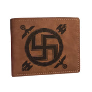 Dreifarbige Stierkampf-Geldbörse aus Wildleder, Ubrique-Flagge, Spanien, Stierkampf-Branding